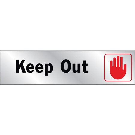Hy-Ko Keep Out Sign 2" x 8", 10PK B00017